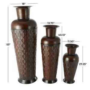 High End Artistic Decorative Iron Flower <b>Vase</b> Coastal Design Eco-Friendly Tabletop Christmas Designer Collection Worldwide - Product Image 6