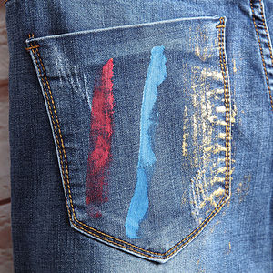 Pantalones cortos de mezclilla holgados y extragrandes para hombre, estilo streetwear, lavado ácido, personalizados por el fabricante, para venta al por mayor - Product Image 5