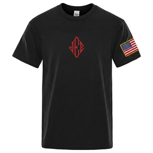 2026 Summer Men Jersey T-Shirt 100% Cotton Printed Front Logo Casual Loose Fit O-Neck Short Sleeve Comfortable Fashion Tee - Product Image 3