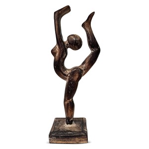 Figurine de danseur minimaliste en bois de bambou |   Sculpture en bois artisanale en gros - Product Image 1