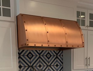 Hotte de cuisine rustique marron, hotte de cuisson décorative en cuivre, hotte de cuisson autonome - Product Image 3