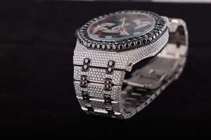 Reloj de Lujo Antiguo con Diamantes de Moissanita, Acero Inoxidable, Movimiento Mecánico ETA, Cristal de Zafiro, Claridad VVS 10 - Product Image 5