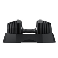 Mancuernas ajustables recubiertas de goma, equipo de gimnasio de 25KG, venta al por mayor, 55LB