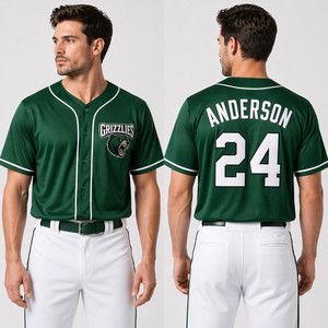Camiseta de Béisbol Sublimada Personalizada con Logotipo Bordado, Camiseta de Béisbol Cosida, 100% Poliéster, Uniforme de Equipo Personalizado OEM - Product Image 2