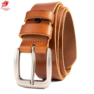 Ceinture en cuir pour homme, design personnalisé haut de gamme, fabriquée en cuir souple avec boucle argentée durable, en vente en ligne - Product Image 4
