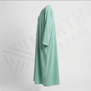Abaya moderne à boutons, style arabe, robe longue à manches longues pour femmes musulmanes, broderie, vêtements hijab, tenue modeste. - Product Image 3