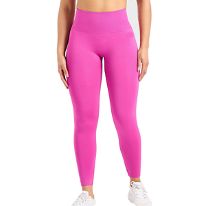 Seamless Performance <b>Leggings</b> Women Summer Skinny Fit SpandexCotton Sports Support High Impact Training <b>Plus</b> <b>Size</b> Inclusive - Product Image 2