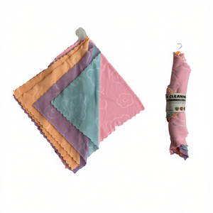 TRAPO Lot de 4 torchons gaufrés 30x30 avec crochets pour un nettoyage efficace - Product Image 1