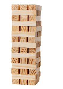 Jeu de construction de blocs en bois, jeu de dextérité pour toute la famille, 2 joueurs, coins carrés, design durable - Product Image 6