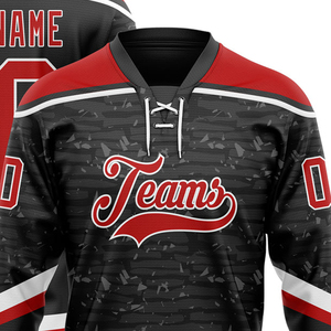 Maillot de hockey par sublimation, 100 % polyester, décontracté, à manches longues, pull sportif avec design personnalisé pour les équipes - Product Image 3