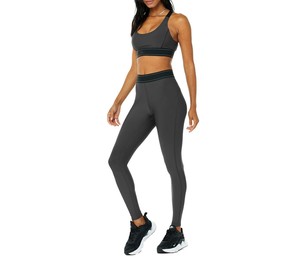 Conjunto Deportivo para Mujer, Talla Grande, Top Corto Acanalado y Leggings, Control de Humedad, Ropa para Yoga, Fitness y Gimnasio - Product Image 2