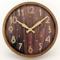 Horloge murale mécanique en bois au design unique avec affichage à aiguilles pour salon et décorations de mariage