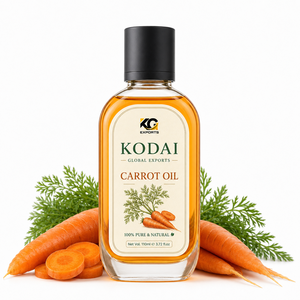 Aceite de Zanahoria Líquido Refinado, Puro y Natural para el Cuidado del Cabello y la Piel, 110 ml, Botella Transparente, Enchufe Estadounidense, Logotipo Personalizado, Hecho en Tamil Nadu, Uso Diario - Product Image 1