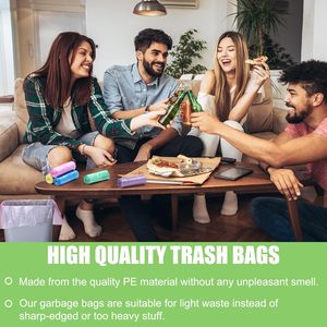 Trash Bags Colored Bathroom Garbage Bags <b>Small</b> Thick <b>Basket</b> Trash Bags Plastic Trash Can Liners for Home Bedroom - Product Image 3