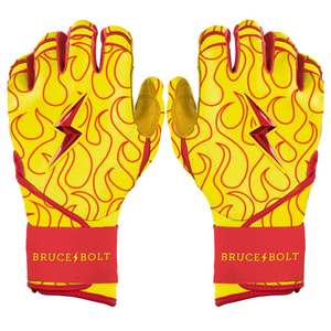 Guantes de Bateo de Béisbol Profesionales Bruce Bolt de Calidad Superior, Cuero Dividido Premium, Antideslizantes, Diseño de Logotipo Personalizado, para Infield - Product Image 1