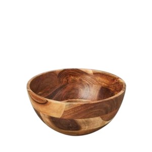 Handmade Eco-Friendly <b>Large</b> Round Acacia Wooden <b>Bowl</b> for Salad Fruit Snacks Serving Dish for Home Hotel Kitchenware - Product Image 3