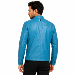 Veste en cuir pour homme de qualité supérieure, au design épuré, au toucher lisse, à la construction durable et au style intemporel pour un look sûr de soi au quotidien. - Product Image 3