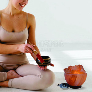 Lámpara de Sal Artesanal con Diseño de Roca Natural para Decoración del Hogar, Estilo Cuencos de Fuego - Product Image 3