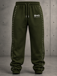 SHAFIQ SPORTS Pantalon de survêtement en velours côtelé 100 % cuir véritable bleu marine pour homme, taille élastique avec cordon de serrage, respirant, coupe-vent et imperméable - Product Image 4
