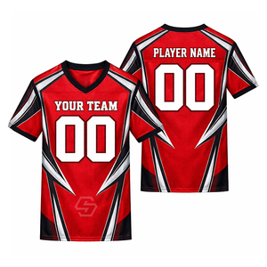 Nouvelle Arrivée Maillot de Foot Personnalisé OEM par Sublimation Col en V Maille Respirante Style Bretelles en T Unisexe Adulte Tenue d'Équipe Motif 3D 220g Plus - Product Image 3