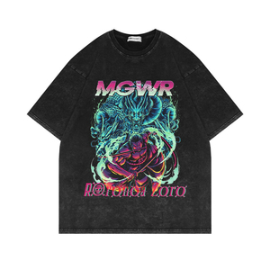 Camisetas al por mayor con logotipo personalizado, camisetas de gramaje pesado con impresión DTG, camisetas vintage de anime para hombre, para usar en verano, servicio OEM - Product Image 5