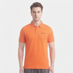 T-shirts et polos en coton de haute qualité pour hommes, impression et broderie de logo personnalisés, polos unis de taille standard. - Product Image 5