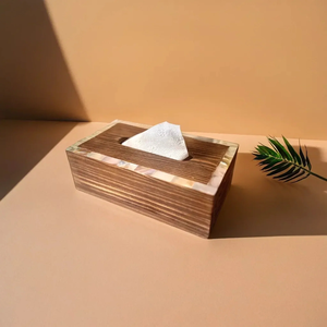 Boîte à mouchoirs en bois d'acacia, nouvelle arrivée, élégante, faite à la main, pour les hôtels et restaurants de luxe, accessoire d'organisation de table - Product Image 4