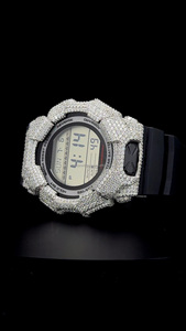 Hip Hop Jewelry 925 Sterling Silver Buss Down Fully Iced Out VVS Moissanite Diamonds DW6900 Case Moissanite Bezel <b>Watch</b> - Product Image 3