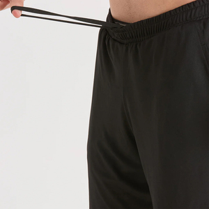 Breathable High Street Style Double <b>Layer</b> Shorts Black Color With Elastic And Drawstring Waste Running Gym Shorts - Product Image 4