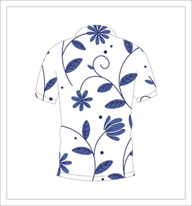 เสื้อโปโลพิมพ์ลายดอกไม้สีฟ้าสำหรับบุรุษเสื้อเชิ้ตแฟชั่นฤดูร้อนแขนสั้นลำลอง - Product Image 2