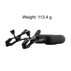 Pinces vibrantes noires pour stimulation des mamelons, jouet sexuel - Product Image 2