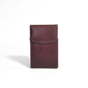 [Best Deal] Top Quality Castello Genuine Vegetable Tanned Leather Metal Card Case <b>Smart</b> <b>Wallet</b> Men's Slim Black Brown 5 Colors - Product Image 5