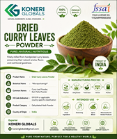 Poudre de feuilles de curry 100 % pure déshydratée, arôme intense, qualité alimentaire pour applications culinaires, assaisonnements pour la transformation alimentaire, vente en gros
