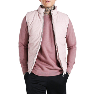 เสื้อกั๊กพัฟเฟอร์ผู้ชายแบบมีซิป คอตั้ง ผ้าฟลีซบางเบา สีพื้น สำหรับฤดูหนาว สวมใส่สบาย เหมาะกับกิจกรรมกลางแจ้ง 100% - Product Image 1
