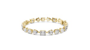 Bracelet élégant en diamants de laboratoire de formes variées, or massif 14 carats IGI, pour mariage, fiançailles, personnalisation, OEM/ODM disponible - Product Image 1
