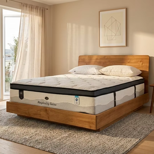 Base de Cama de Plataforma de Madera de Teca Sólida Vienna, Acabado Natural, Diseño Moderno Minimalista, Ecológica y Duradera para Uso en Hoteles/Residencias - Product Image 1