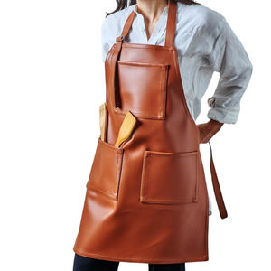 Delantal de Chef de Cuero Hecho a Mano con Correa Ajustable, Delantal de Cocina Profesional de Cuero de Primera Calidad para Protección en la Cocina - Product Image 3