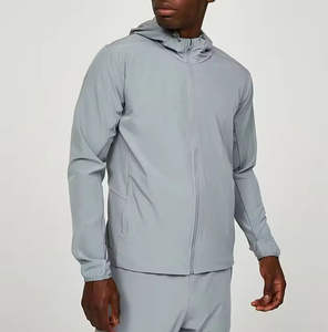 Ensemble coupe-vent léger et imperméable en polyester et nylon pour homme, survêtement de sport d'extérieur avec couleurs contrastées - Product Image 1