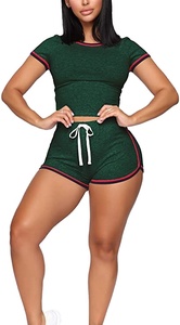 Grey Color 2 Piece <b>Outfits</b> for Women <b>Sexy</b> Clubwear/Loungewear Tracksuit Top Wholesale Custom New Best for Summer - Product Image 3