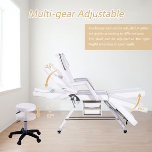 Camilla Hidráulica Multiusos para Esteticista con Dos Bandejas, Mesa Facial de 3 Secciones, Silla de Salón para Tatuajes, Camillas de Masaje - Product Image 2