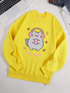 Nouveaux Sweats à Capuche Femme de Qualité – Motifs Chat Mignon « I'm Busy » – Confortables et Chauds pour l'Automne et l'Hiver 2026 - Product Image 4