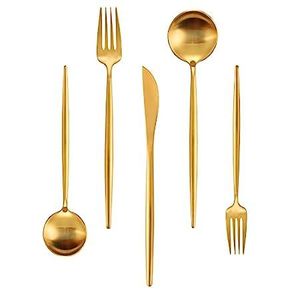 Couverts de table contemporains de prestige, comprenant un couteau principal et une fourchette à dessert, pour des tables élégantes et avant-gardistes - Product Image 3