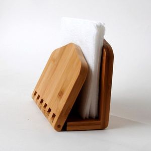 Minimalist Wooden <b>Tissue</b> <b>Holder</b> Compact Napkin Storage Box For Home Office <b>Kitchen</b> Bathroom Table Organizer Use - Product Image 5