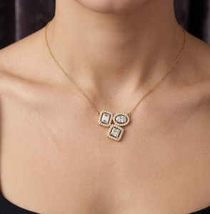 Luxury <b>Solid</b> 18k and 14 k <b>Gold</b> Diamond <b>Pendant</b> Certified Diamonds Jewelry - Product Image 2