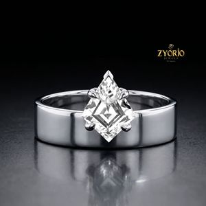 Pear Cut Moissanite Solitaire <b>Ring</b> 18K Gold High End Luxury Engagement <b>Ring</b> <b>Fine</b> Jewelry - Product Image 3
