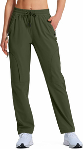 <b>Women</b>’s Lightweight Outdoor Jogger <b>Pants</b> Stretch Hiking <b>Trousers</b> Zipper Pockets Elastic Waistband Drawstring Casual Sportswear - Product Image 2