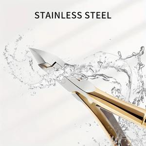 Ensemble de ciseaux à cuticules en acier inoxydable, coupe-cuticules, repousse-cuticules, outils de manucure et pédicure, cadeaux - Product Image 5