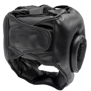 Protège-tête de boxe en cuir PU noir avec visière transparente, protection intégrale du visage, casque de sport unisexe pour adultes pour l'entraînement MMA - Product Image 6