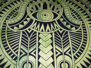 Couverture murale Hamsa Hand en coton imprimé géométrique indien musulman, faite à la main, lavable en machine, pour lit, dortoir et décoration intérieure - Product Image 5