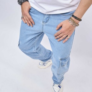 Pantalones Cargo para Hombre, Color Azul Claro, Ligeros, Casuales, de Alta Calidad, a la Moda, Resistentes al Viento, Ideales para Uso Diario - Product Image 6